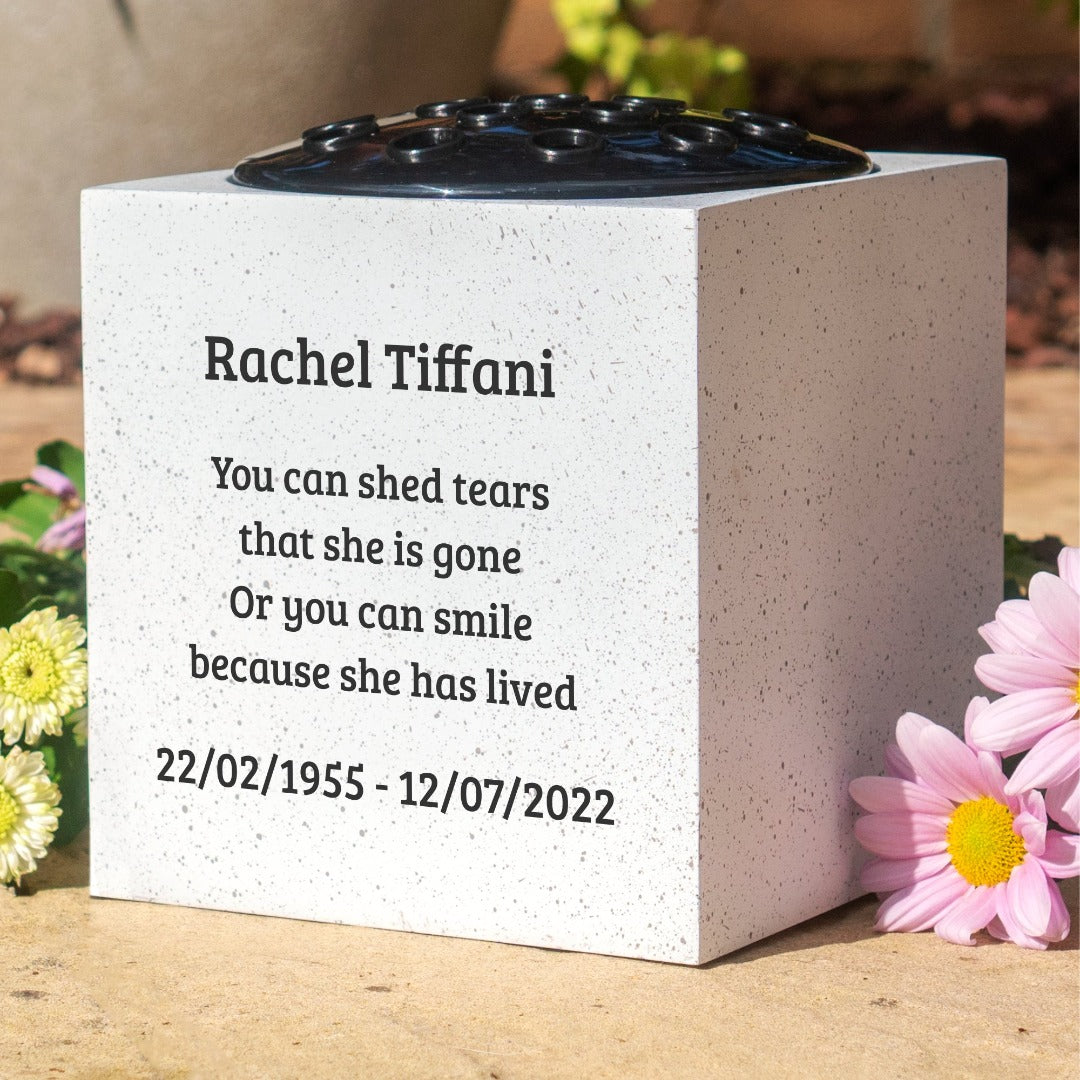 Fully Bespoke Personalised Graveside Memorial Flower Vase