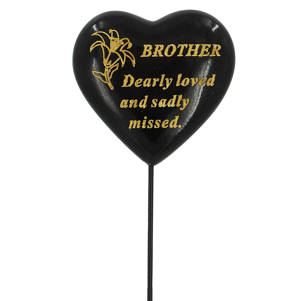 Brother memorial tribute stick for the graveside