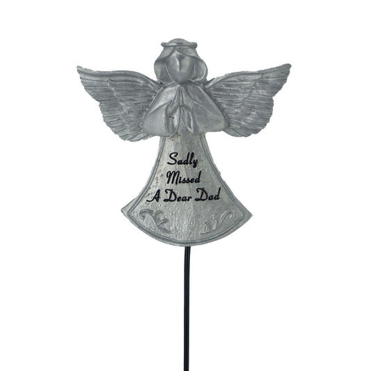 Dad silver guardian angel memorial tribute stick