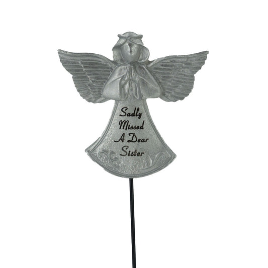 Sister silver guardian angel memorial tribute stick