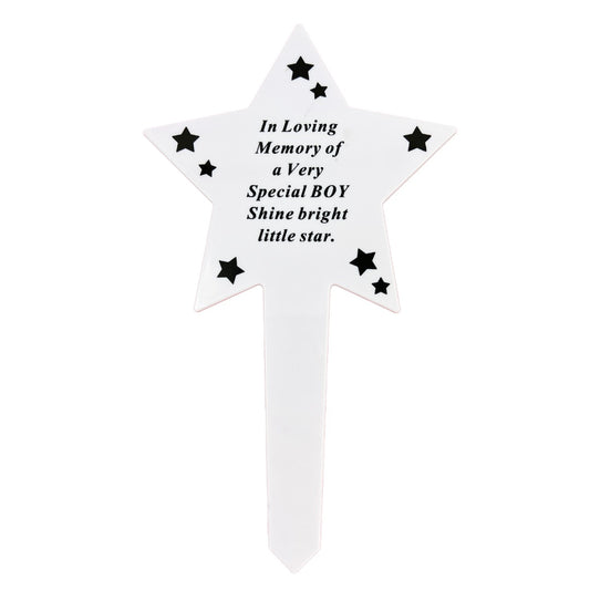 Special Boy shining star memorial ground stake