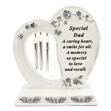 Load image into Gallery viewer, Special Dad Graveside Memorial Wind Chime Heart Grave Plaque Ornament Decoration