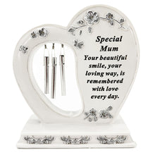 Load image into Gallery viewer, Special Mum Graveside Memorial Wind Chime Heart Grave Plaque Ornament Decoration