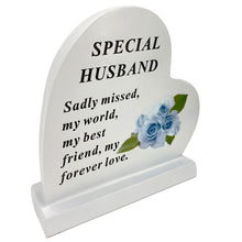Load image into Gallery viewer, Special Husband Graveside Memorial Heart Flower Rose Grave Plaque Ornament Decoration