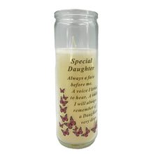 Load image into Gallery viewer, Special Daughter Memorial Wax Candle With Verse Graveside Grave Ornament