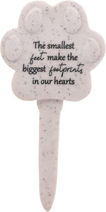 Dog Cat Paw Print Footprint Memorial Pet Memory Tribute Stake Graveside Garden Plaque