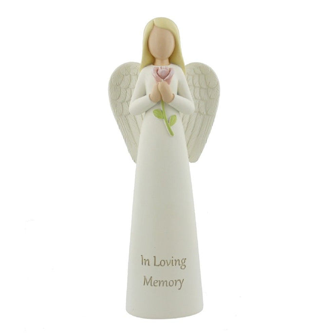 In Loving Memory Someone Special Angel With Rose Flower Heart Memorial Grave Ornament Plaque