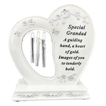 Load image into Gallery viewer, Special Grandad Graveside Memorial Wind Chime Heart Grave Plaque Ornament Decoration