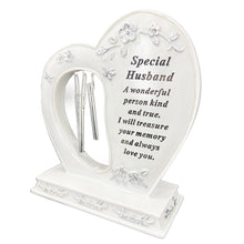 Load image into Gallery viewer, Special Husband Graveside Memorial Wind Chime Heart Grave Plaque Ornament Decoration