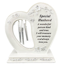 Load image into Gallery viewer, Special Husband Graveside Memorial Wind Chime Heart Grave Plaque Ornament Decoration