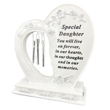 Load image into Gallery viewer, Special Daughter Graveside Memorial Wind Chime Heart Grave Plaque Ornament Decoration