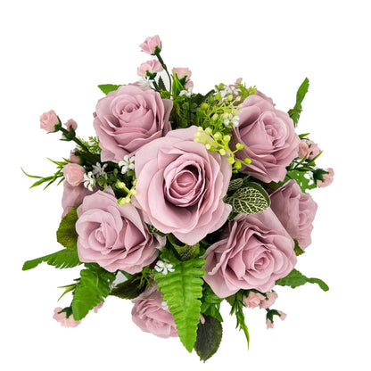 Blush & Pink Rose Graveside Memorial Pot Arrangement
