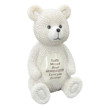 Special Granddaughter Baby Girl Teddy Bear Memorial Graveside Ornament Plaque
