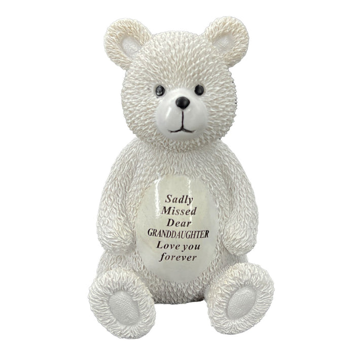 Special Granddaughter Baby Girl Teddy Bear Memorial Graveside Ornament Plaque