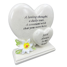 Load image into Gallery viewer, Special Son Graveside Memorial Double Heart Grave Plaque Ornament Decoration