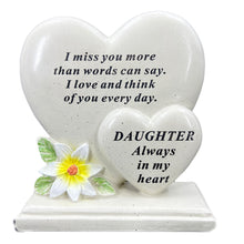 Load image into Gallery viewer, Special Daughter Graveside Memorial Double Heart Grave Plaque Ornament Decoration