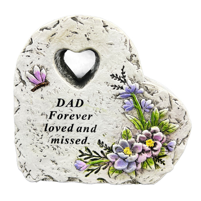 Special Dad Graveside Memorial Love Heart Flower Dragonfly Grave Plaque Ornament Decoration