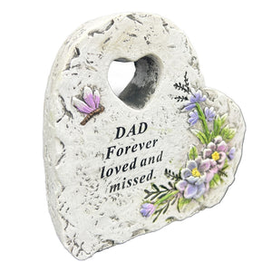 Special Dad Graveside Memorial Love Heart Flower Dragonfly Grave Plaque Ornament Decoration