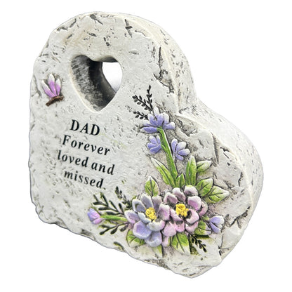 Special Dad Graveside Memorial Love Heart Flower Dragonfly Grave Plaque Ornament Decoration