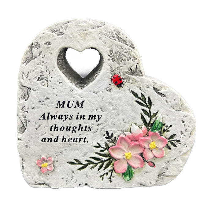 Special Mum Graveside Memorial Love Heart Flower Ladybird Grave Plaque Ornament Decoration