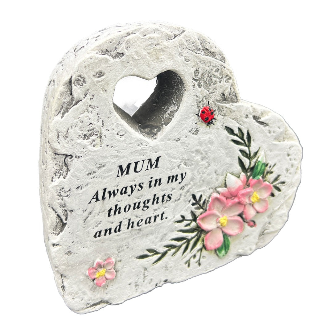 Special Mum Graveside Memorial Love Heart Flower Ladybird Grave Plaque Ornament Decoration
