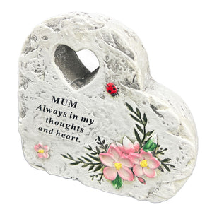 Special Mum Graveside Memorial Love Heart Flower Ladybird Grave Plaque Ornament Decoration