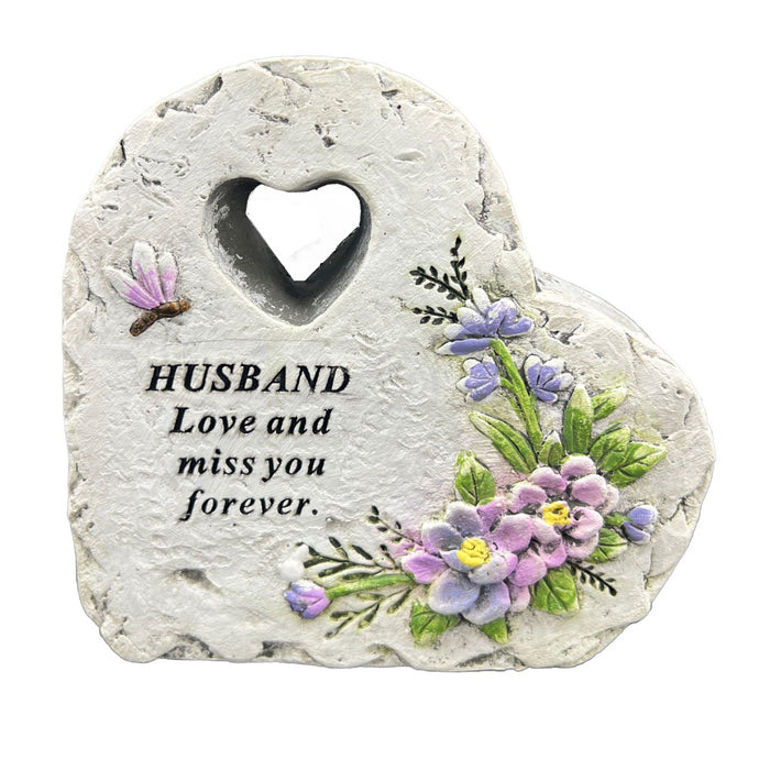 Special Husband Graveside Memorial Love Heart Flower Dragonfly Grave Plaque Ornament Decoration