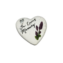 Load image into Gallery viewer, In Loving Memory Butterfly Mini Heart Lavender Flower Graveside Grave Memorial Ornament Plaque (7cm)