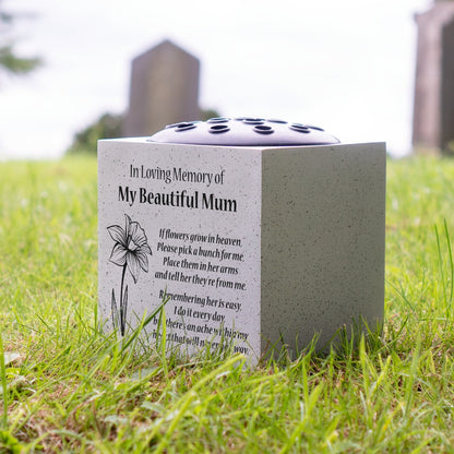Beautiful Mum Daffodil If Flowers Grow In Heaven Memorial Grave Side Flower Vase Pot