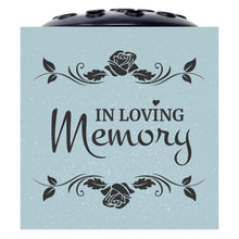 Load image into Gallery viewer, Grey In Loving Memory Rose Memorial Graveside Grave Flower Bowl Vase Pot