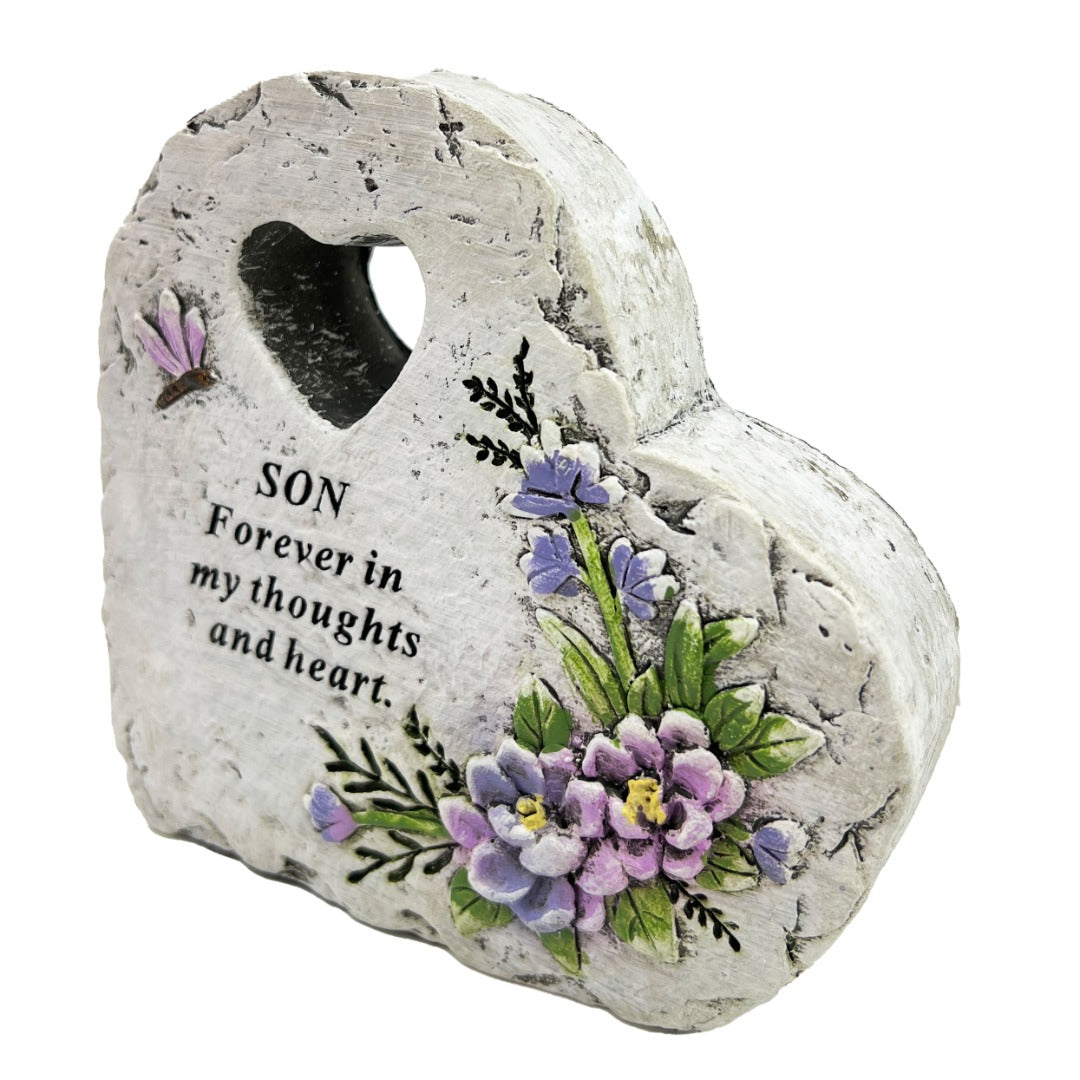 Special Son Graveside Memorial Love Heart Flower Dragonfly Grave Plaque Ornament Decoration