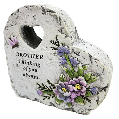 Special Brother Graveside Memorial Love Heart Flower Dragonfly Grave Plaque Ornament Decoration