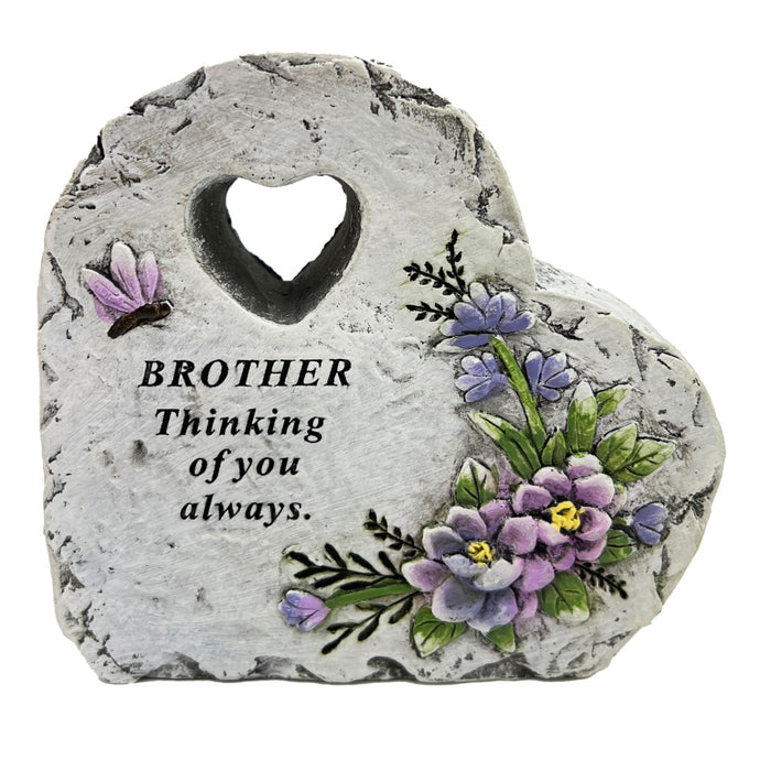 Special Brother Graveside Memorial Love Heart Flower Dragonfly Grave Plaque Ornament Decoration