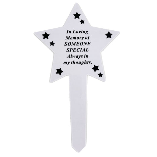 Shining Star Someone Special Memorial Baby Child Remembrance Verse Grave Ground Stake Plaque