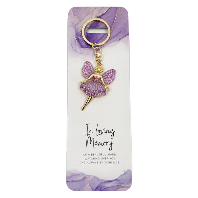 Purple Angel Memorial Keyring In Loving Memory of a beautiful angel Memorial Ornament Gift