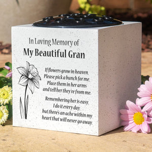 Beautiful Gran Daffodil If Flowers Grow In Heaven Memorial Grave Side Flower Vase Pot