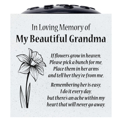 Beautiful Grandma Daffodil If Flowers Grow In Heaven Memorial Grave Side Flower Vase Pot