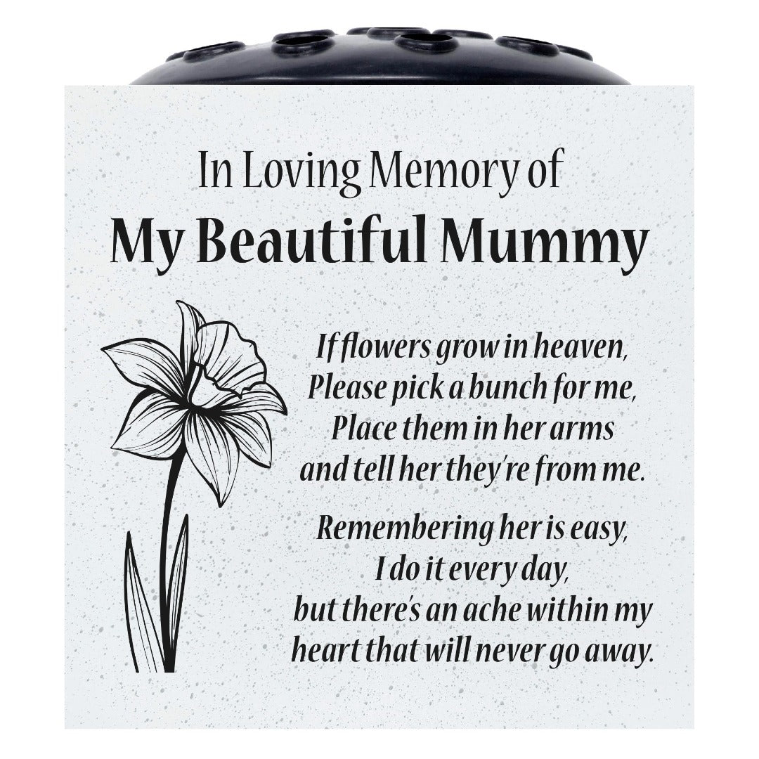 Beautiful Mummy Daffodil If Flowers Grow In Heaven Memorial Grave Side Flower Vase Pot