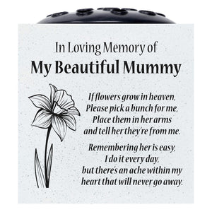 Beautiful Mummy Daffodil If Flowers Grow In Heaven Memorial Grave Side Flower Vase Pot