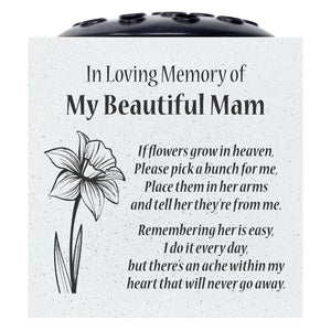Beautiful Mam Daffodil If Flowers Grow In Heaven Memorial Grave Side Flower Vase Pot
