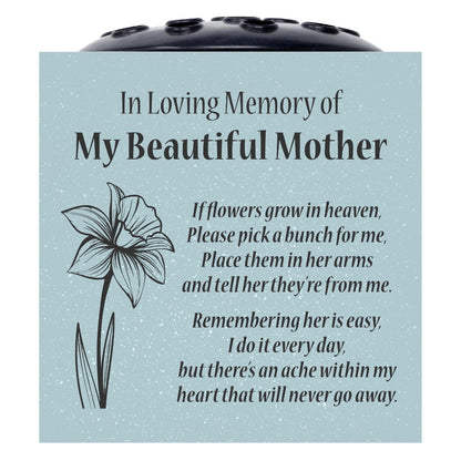 Grey Beautiful Mother Daffodil If Flowers Grow In Heaven Memorial Grave Side Flower Vase Pot