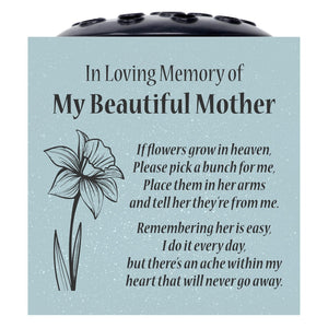 Grey Beautiful Mother Daffodil If Flowers Grow In Heaven Memorial Grave Side Flower Vase Pot