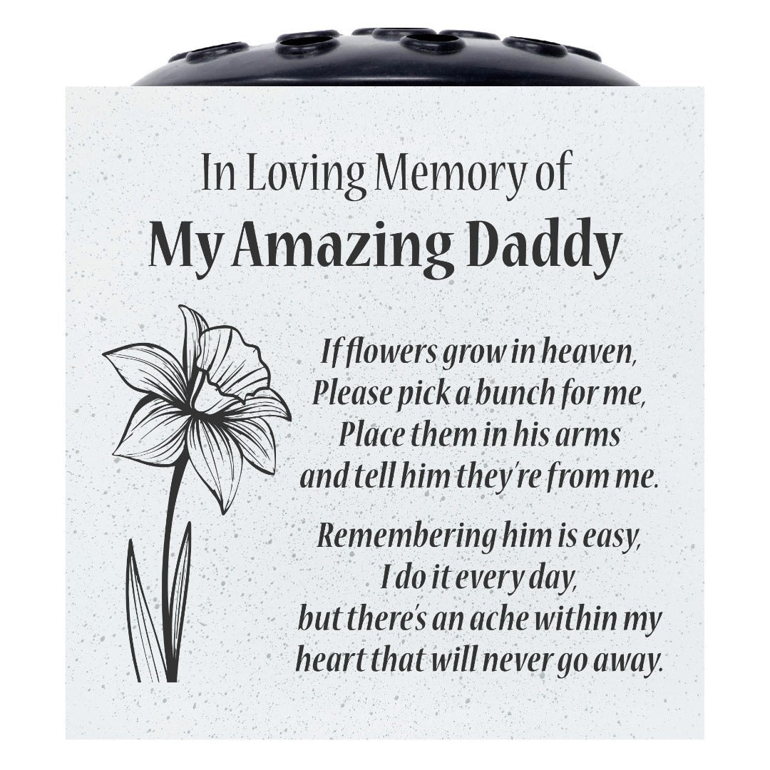 Amazing Daddy Daffodil If Flowers Grow In Heaven Memorial Grave Side Flower Vase Pot