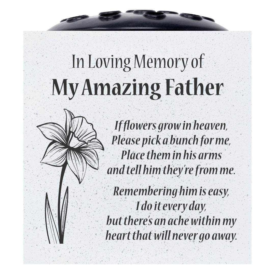 Amazing Father Daffodil If Flowers Grow In Heaven Memorial Grave Side Flower Vase Pot