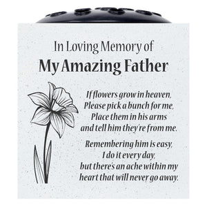 Amazing Father Daffodil If Flowers Grow In Heaven Memorial Grave Side Flower Vase Pot