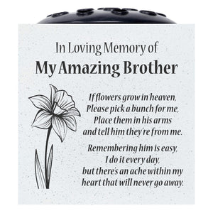 Amazing Brother Daffodil If Flowers Grow In Heaven Memorial Grave Side Flower Vase Pot