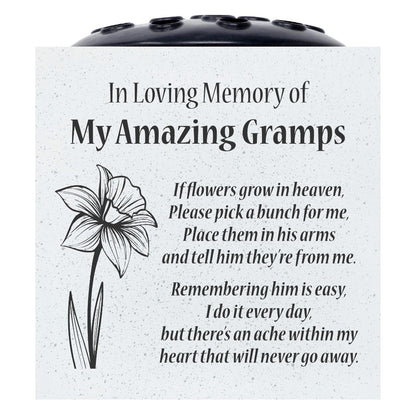 Amazing Gramps Daffodil If Flowers Grow In Heaven Memorial Grave Side Flower Vase Pot