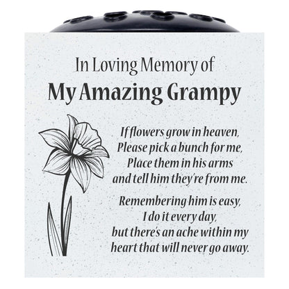 Amazing Grampy Daffodil If Flowers Grow In Heaven Memorial Grave Side Flower Vase Pot