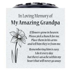 Amazing Grandpa Daffodil If Flowers Grow In Heaven Memorial Grave Side Flower Vase Pot