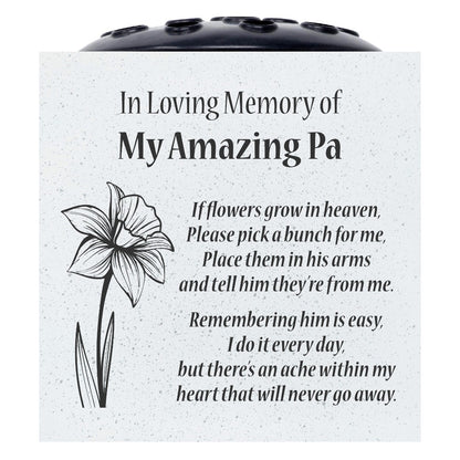 Amazing Pa Daffodil If Flowers Grow In Heaven Memorial Grave Side Flower Vase Pot